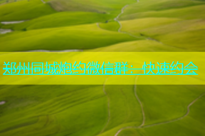 郑州同城炮约微信群：快速约会