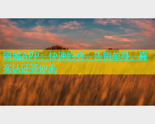 同城APP：快速约会，告别单身，真实认证等你来  第1张